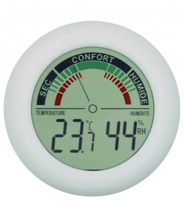 Horloge D'Extérieur Avec Thermomètre Et Hygromètre - 25,4 Cm, Cadre Marron Bois - Pour Jardin, Terrasse, Piscine